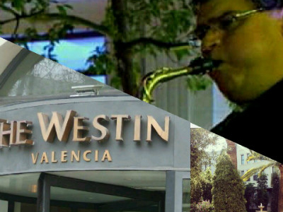 Don Polo sax en «El Jardí bar» del hotel The Westin Valencia